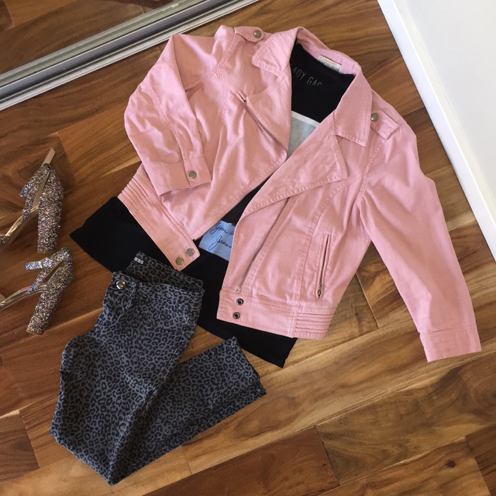 🍬 Pink cotton light motorcycle jacket 🍬